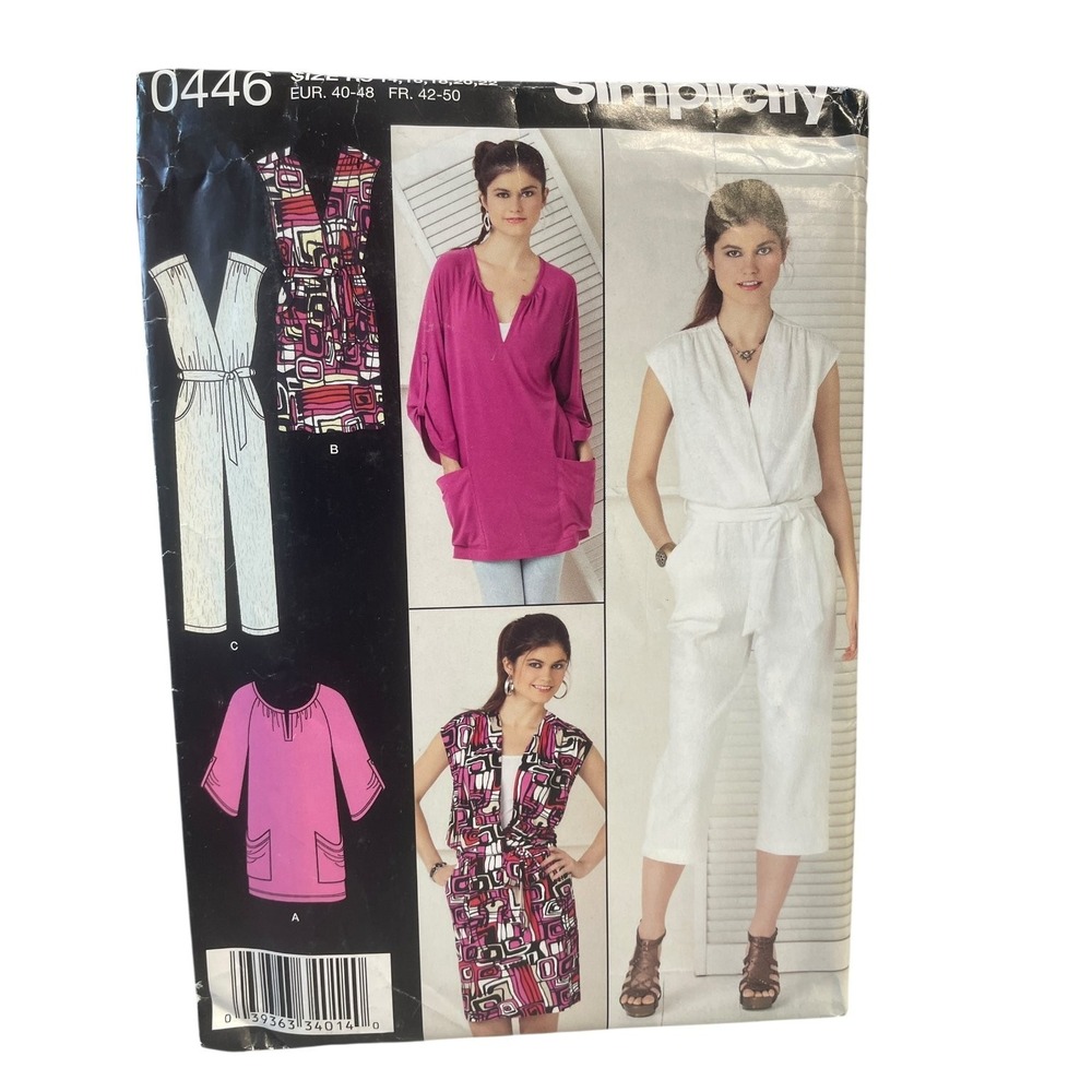 Simplicity Sewing Pattern 0446 Misses Size 14-22 Dress Jumpsuit Knit Tunic Uncut